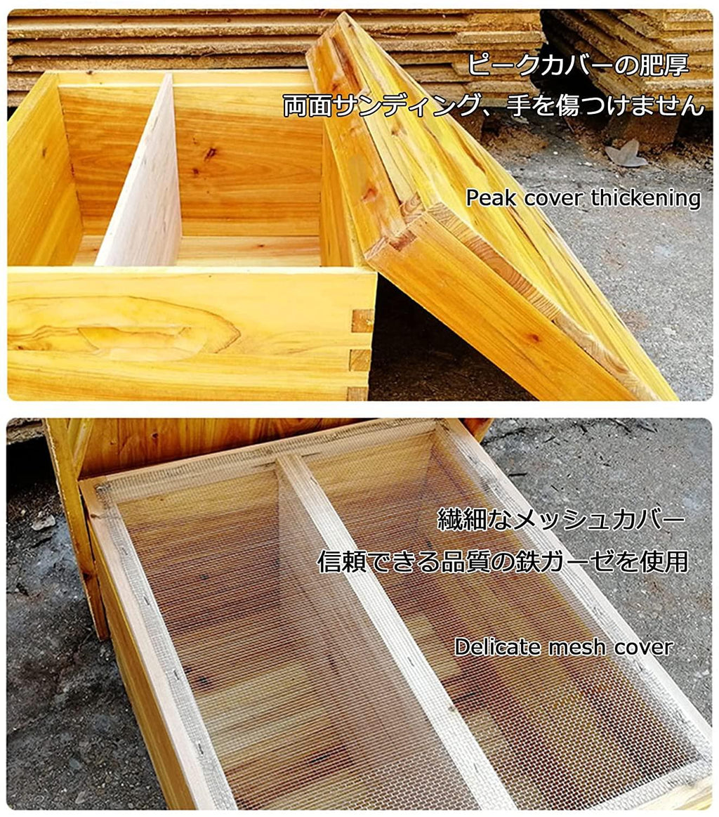 yyhj bee hive boxes 10 frames,bee box frame unassembled,wooden beekeeping house,honey beehive starter kit,dipped in 100% beeswax,beehives and supplies for beekeepers