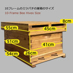 yyhj bee hive boxes 10 frames,bee box frame unassembled,wooden beekeeping house,honey beehive starter kit,dipped in 100% beeswax,beehives and supplies for beekeepers