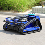 Remote Control Lawn Mower, Crawler Track All-Terrain System, Hybrid Oil-Electric Power for Steep Slopes and LarLawns, Adjustable Cutting Height