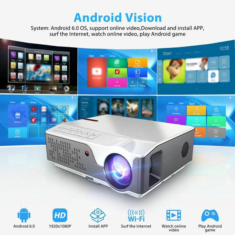 android wifi mini projector home theater entertainment video full hd beamer led