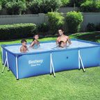 8.5t x 5.5ft x 24in Rectangular Above Ground Pool Frame with Filter Pump