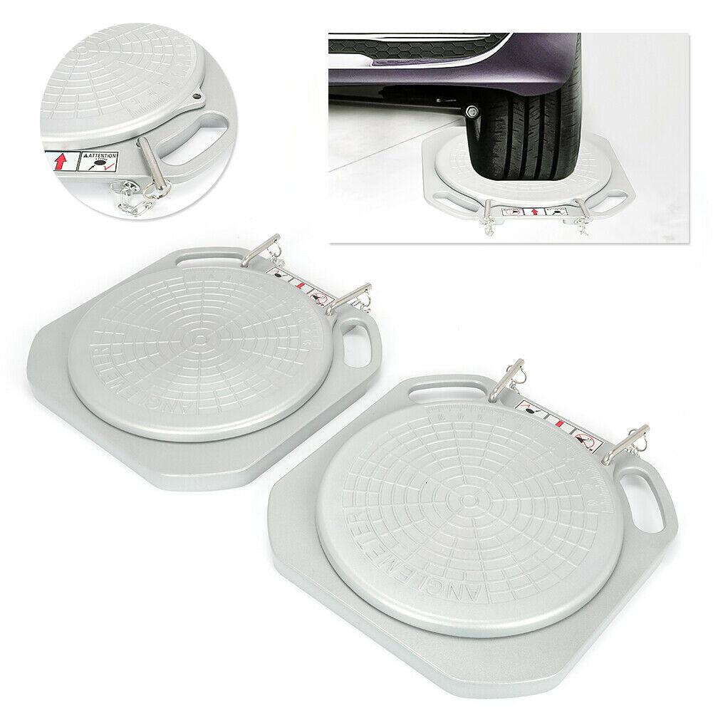 One Pair Magnesium Alloy Turntable Wheel Alignment 50閹 Rotating Turn Plate
