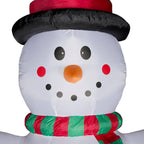 12 ft. Lighted Inflatable Snowman with Welcome Decor