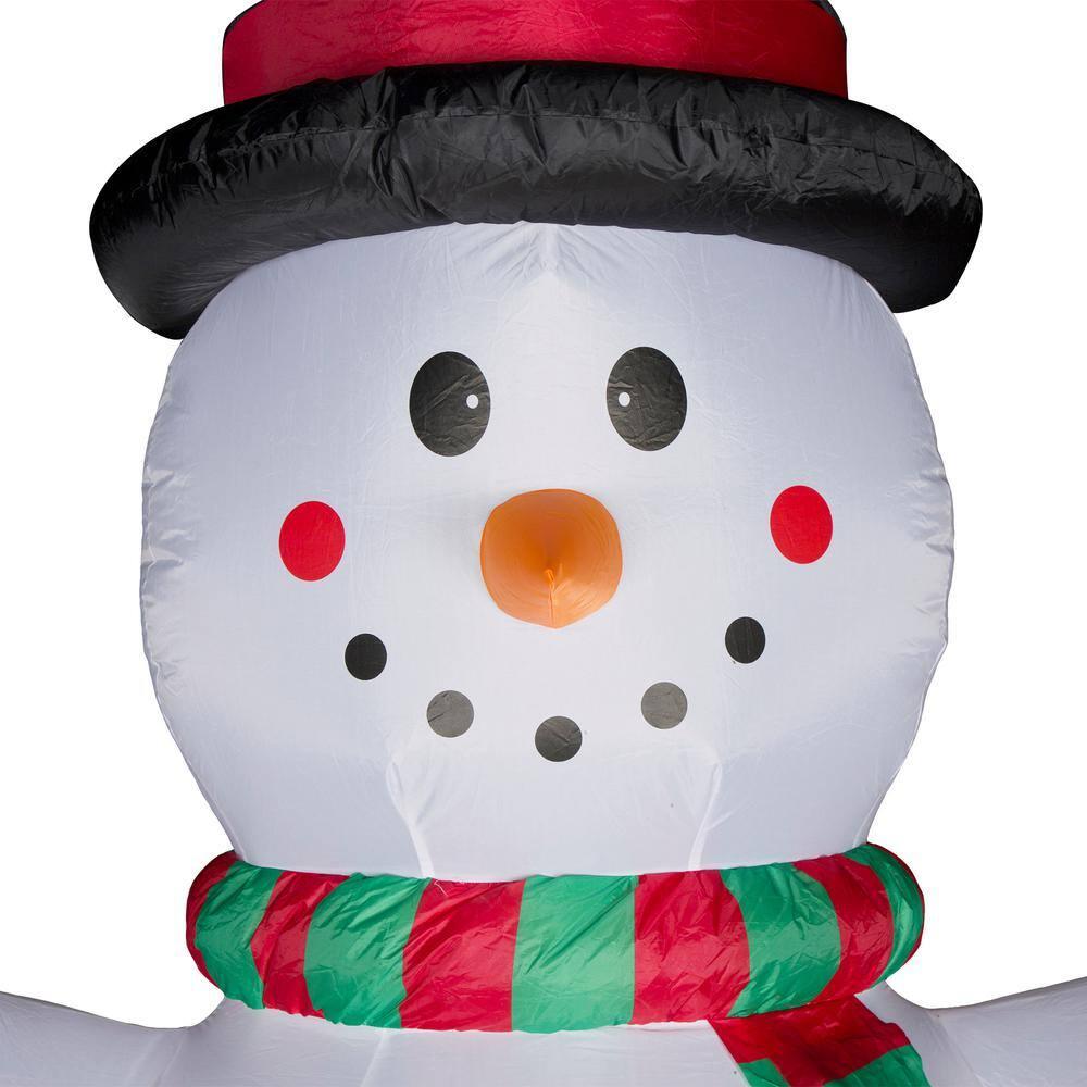 12 ft. Lighted Inflatable Snowman with Welcome Decor