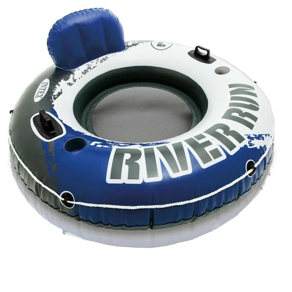 River Run 1 Person Floating Tube (4 Pack) and 12 Volt  Electric Air Pump