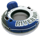 River Run 1 Person Floating Tube (4 Pack) and 12 Volt  Electric Air Pump