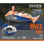 River Run 1 Person Floating Tube (4 Pack) and 12 Volt  Electric Air Pump