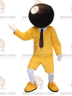 BIGGYMONKEYBic Mascot Costume. BIGGYMONKEYyellow and black mascot costume from the famous brand BIC