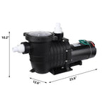 tecspace 1.5/2.0 hp 115v-230v pool pump in/above ground swimming pool pump