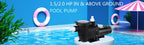 tecspace 1.5/2.0 hp 115v-230v pool pump in/above ground swimming pool pump
