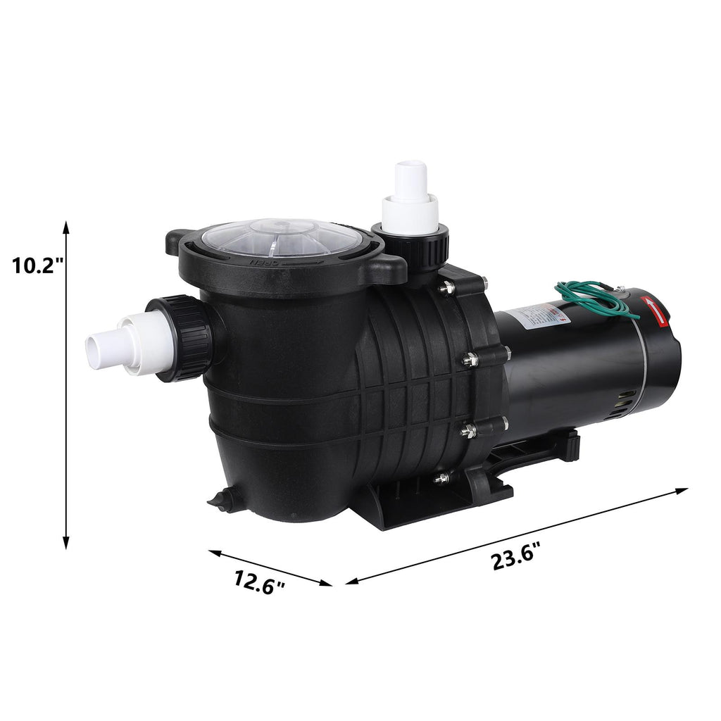 tecspace 1.5/2.0 hp 115v-230v pool pump in/above ground swimming pool pump