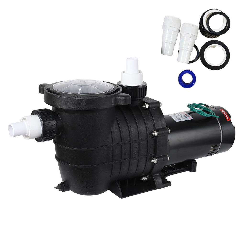 tecspace 1.5/2.0 hp 115v-230v pool pump in/above ground swimming pool pump