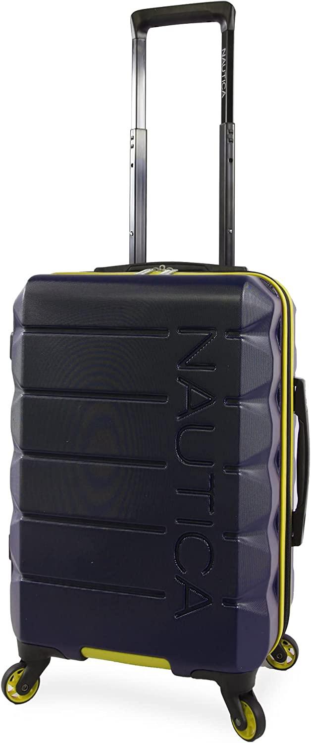 Lightview 3pc Hardside Luggage Set, Navy/Yellow