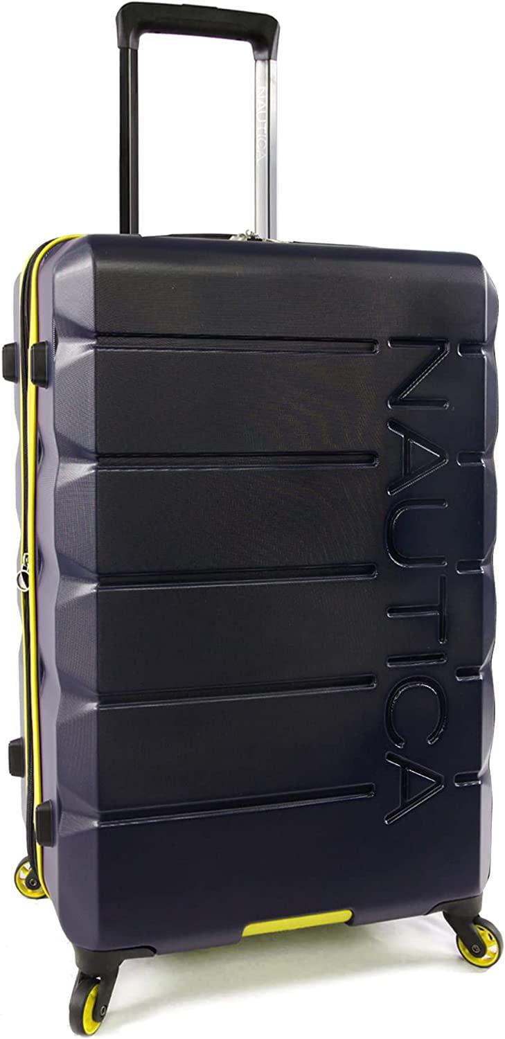 Lightview 3pc Hardside Luggage Set, Navy/Yellow
