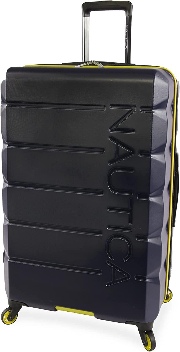 Lightview 3pc Hardside Luggage Set, Navy/Yellow