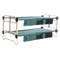 40 in. Green Bunkbable Beds with Bed Side Organizers (2-Pack)
