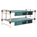 40 in. Green Bunkbable Beds with Bed Side Organizers (2-Pack)