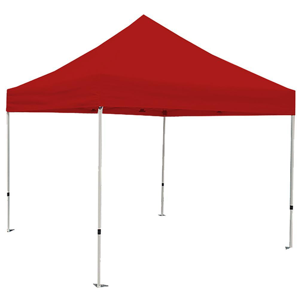 Athena 10 ft. x 10 ft. Red Cover White Frame Instant Pop Up Tent