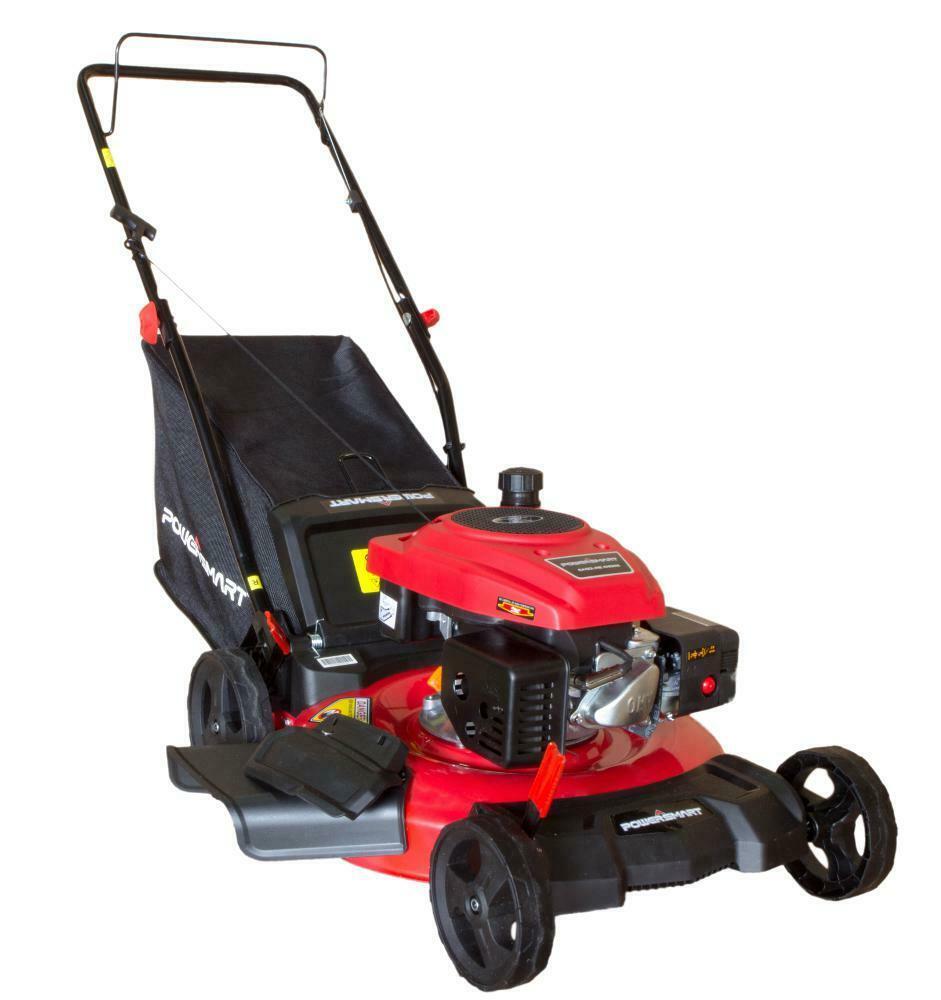 PowerSmart 21-in 3-in-1 Lawn Mower Easy Gas Push Start in Adjustable Height