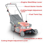 PowerSmart 21-in 3-in-1 Lawn Mower Easy Gas Push Start in Adjustable Height