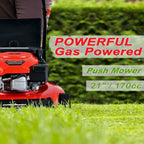 PowerSmart 21-in 3-in-1 Lawn Mower Easy Gas Push Start in Adjustable Height