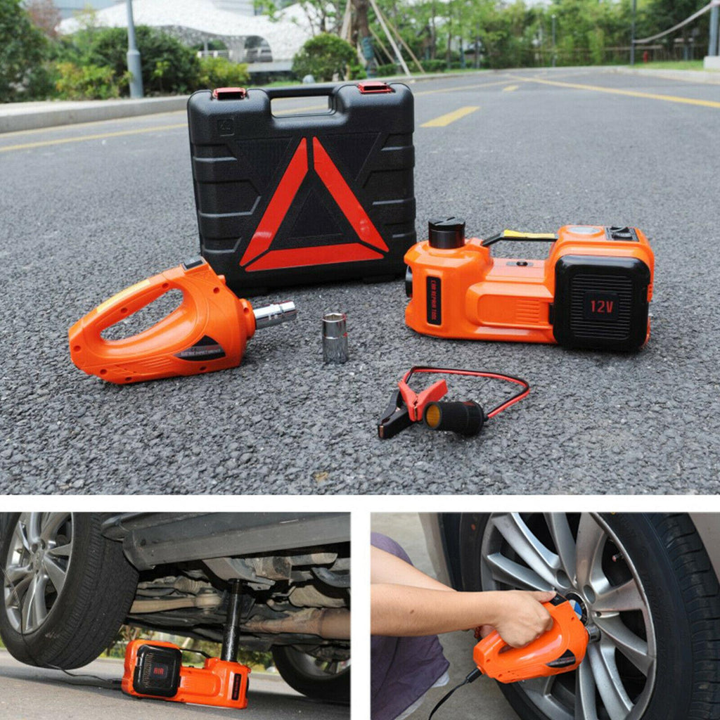 5 Ton Car Jack Lift 12V 5T Electric Hydraulic Floor Jack with Impact Wrench Set