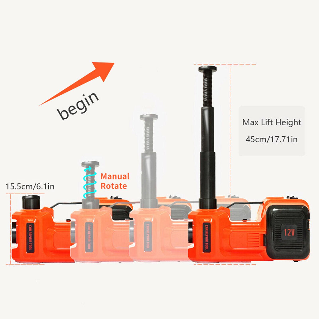 5 Ton Car Jack Lift 12V 5T Electric Hydraulic Floor Jack with Impact Wrench Set
