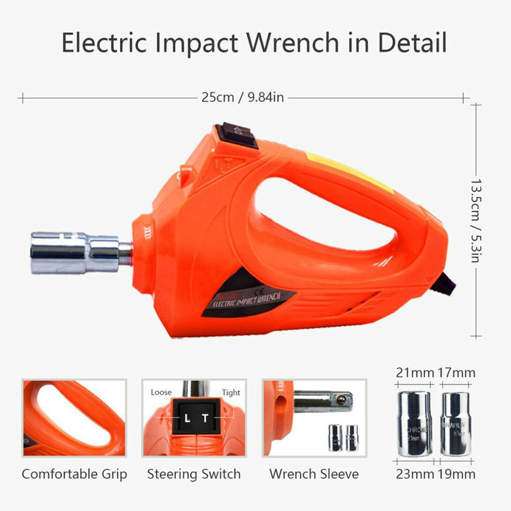5 Ton Car Jack Lift 12V 5T Electric Hydraulic Floor Jack with Impact Wrench Set