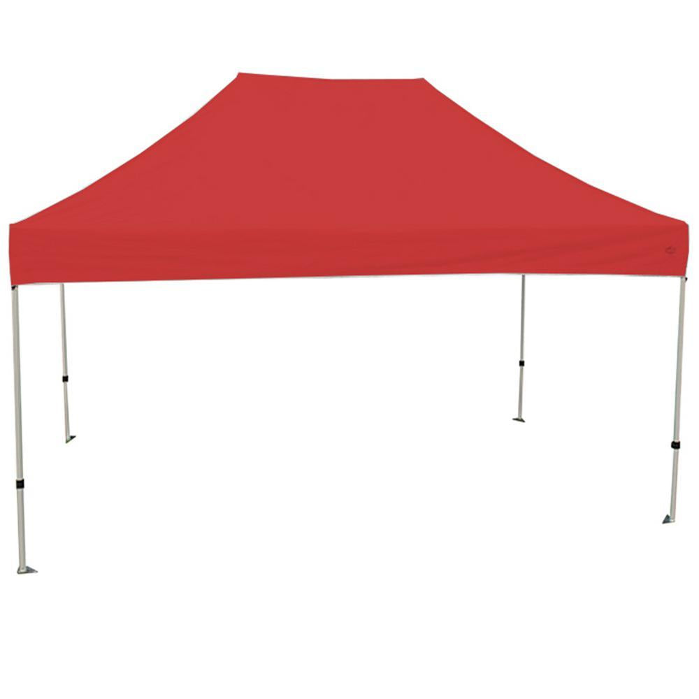 Athena 10 ft. x 15 ft. White Frame Instant Pop Up Tent with Red Cover