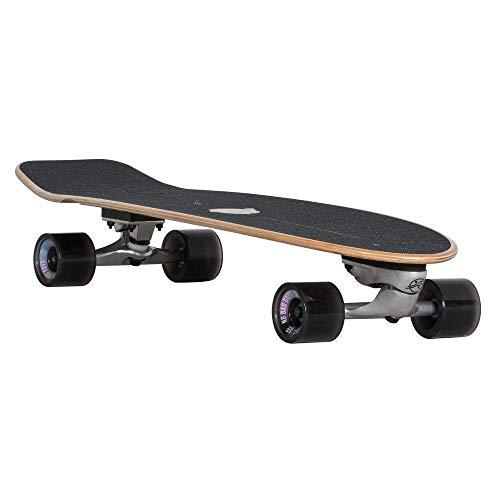 FLOW Surf Skates Swell 33" Surf Skateboard with Carving Truck Complete , Black