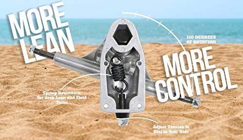 FLOW Surf Skates Swell 33" Surf Skateboard with Carving Truck Complete , Black