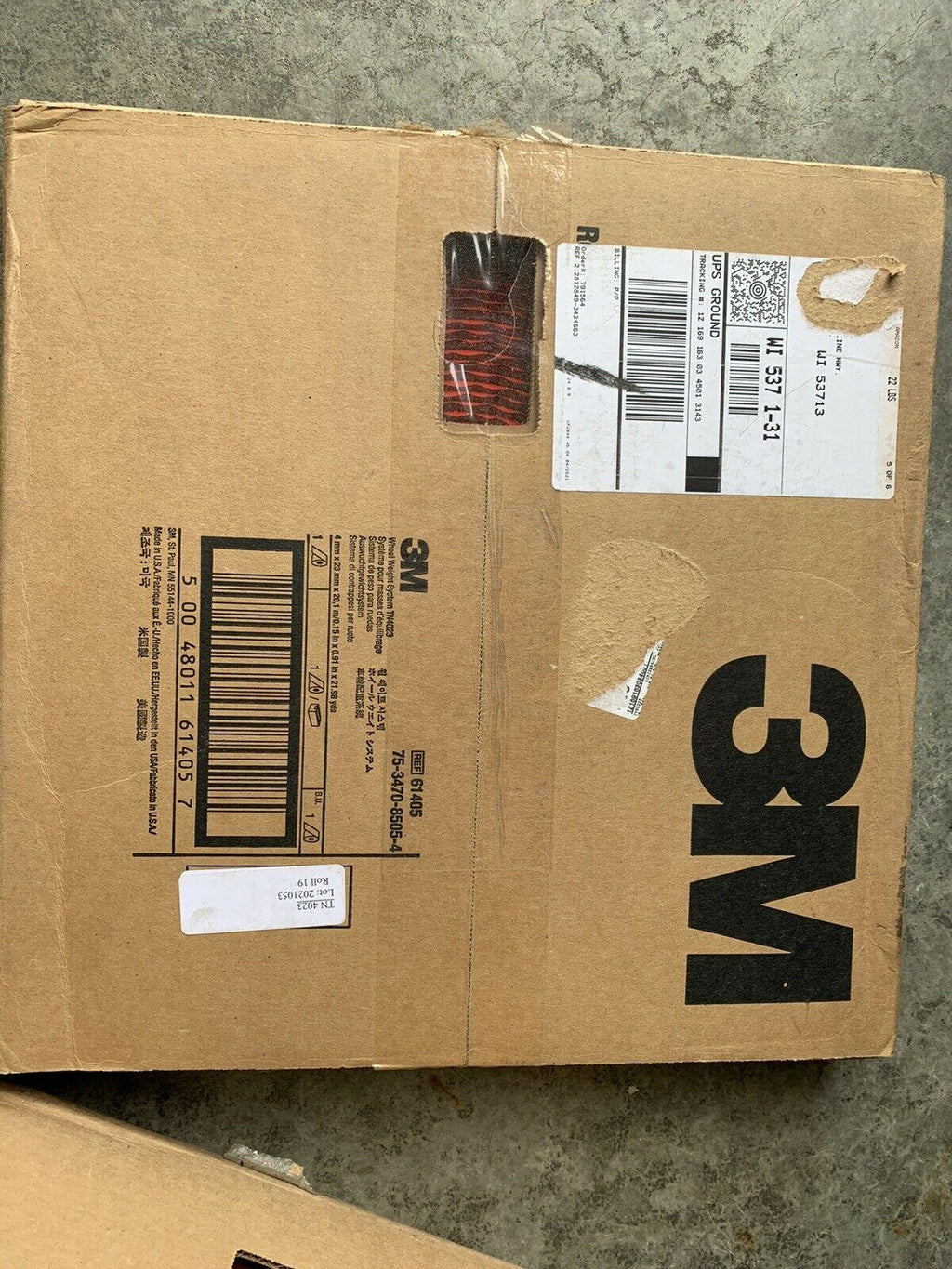 3M 61405 Wheel Weight Roll- in Box