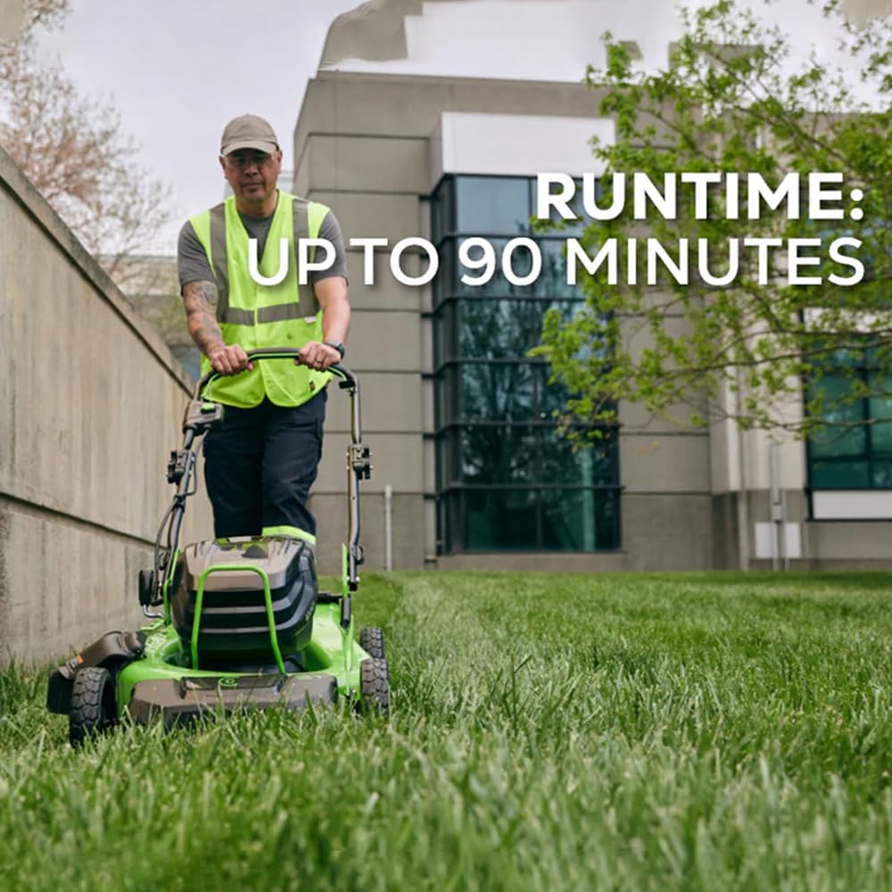 82V 21" Self-Propelled Lawn Mower, 8.0Ah Battery + Dual Port Charger