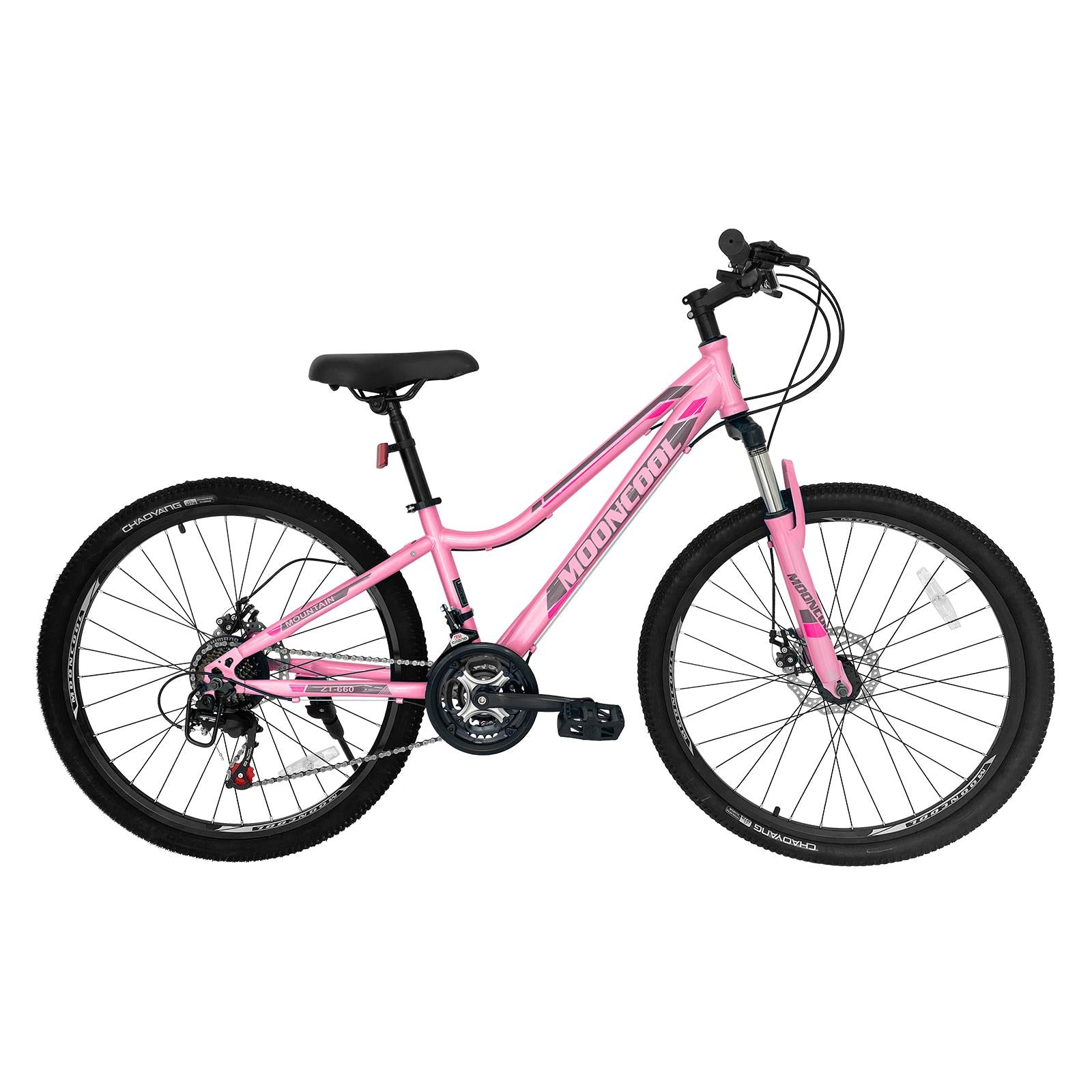 24" Mountain Bike 21 Speed, Suspension Mountain Bicycle, Dual Disc Brake City Bikes, Women's Style