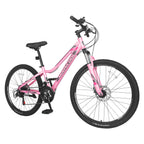 Lilypelle 20/24/26/27.5 Inch Boys Girls Mountain Bike with Low Step Through,21 Speed Aluminum Frame Mountain Bicycles Light Weight City Road bicycle for Men Women