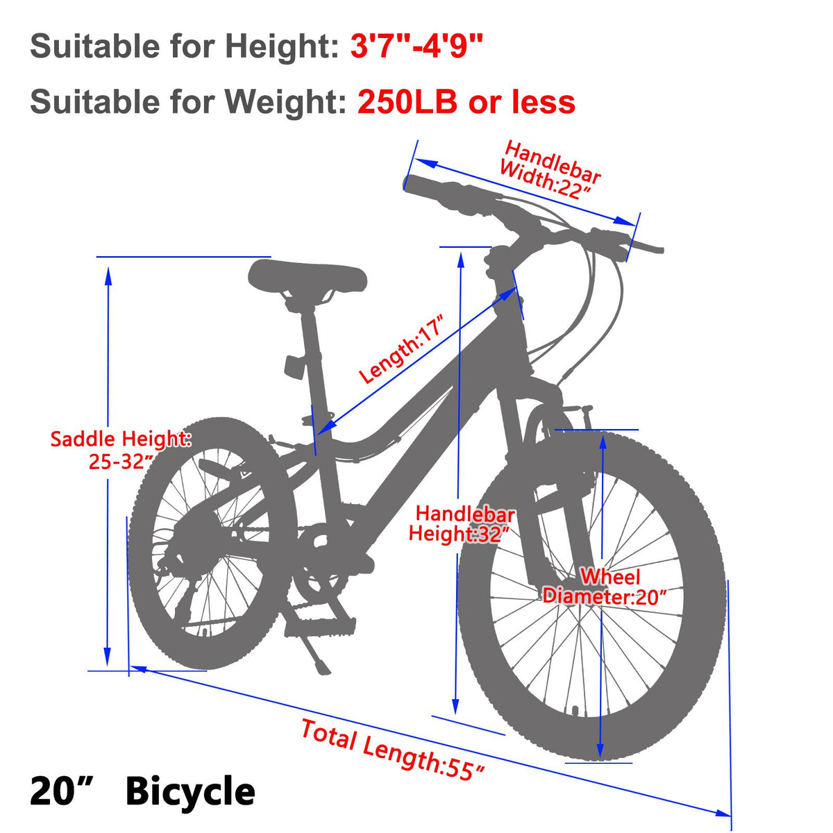 Lilypelle 20/24/26/27.5 Inch Boys Girls Mountain Bike with Low Step Through,21 Speed Aluminum Frame Mountain Bicycles Light Weight City Road bicycle for Men Women