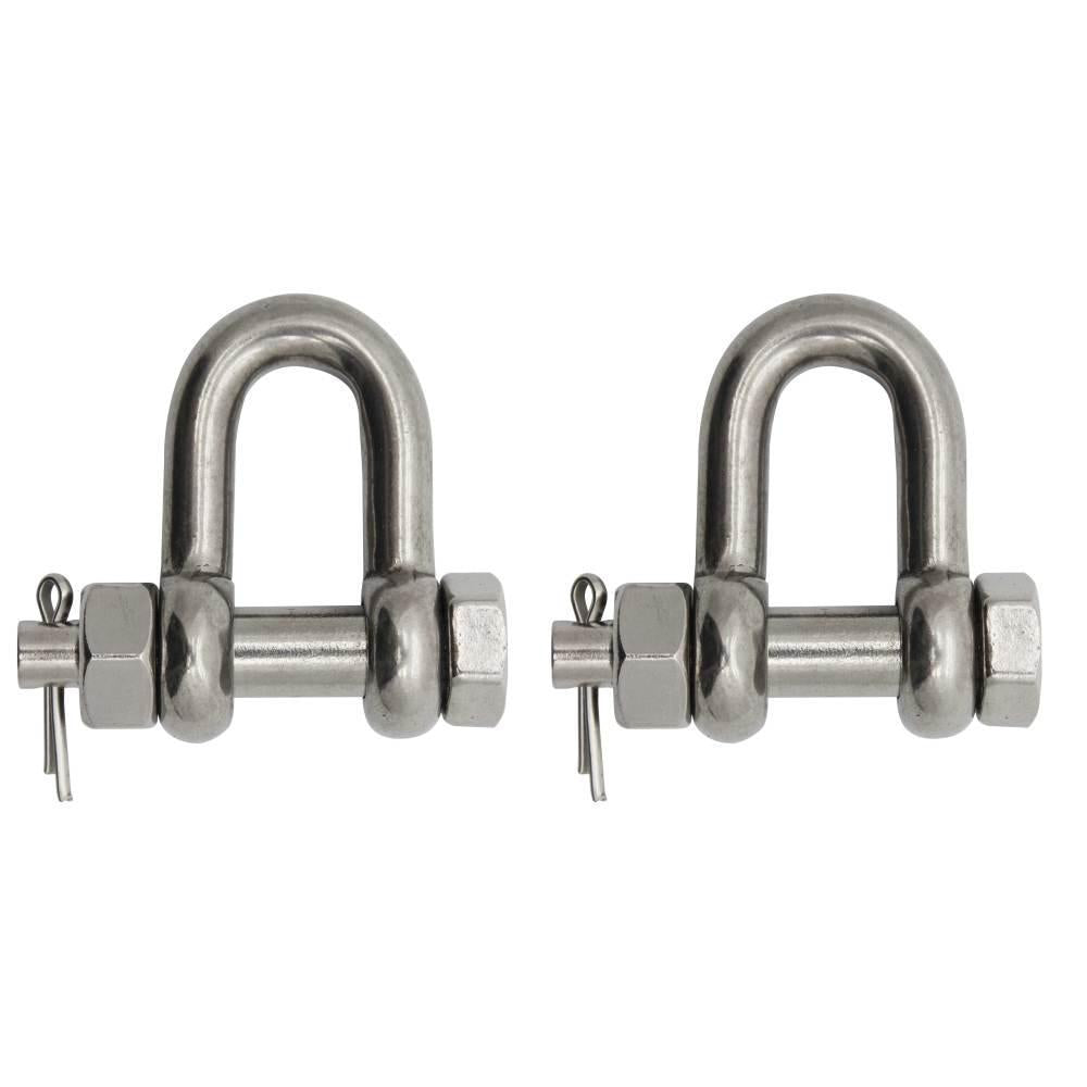 BoatTector  Steel Bolt-Type Chain Shackle - 7/8", 2-Pack