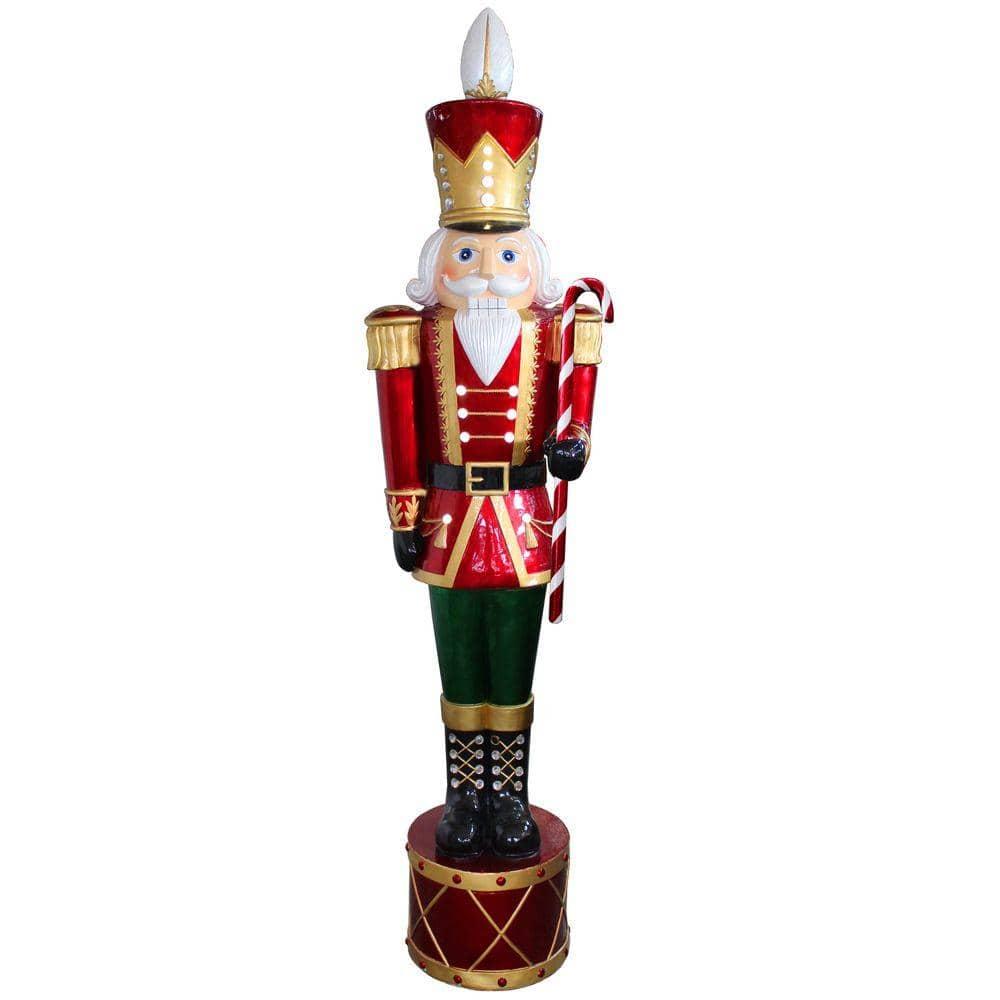 65 in. Jeweled Nutcracker with 20 White LED Metallic Painting Finish