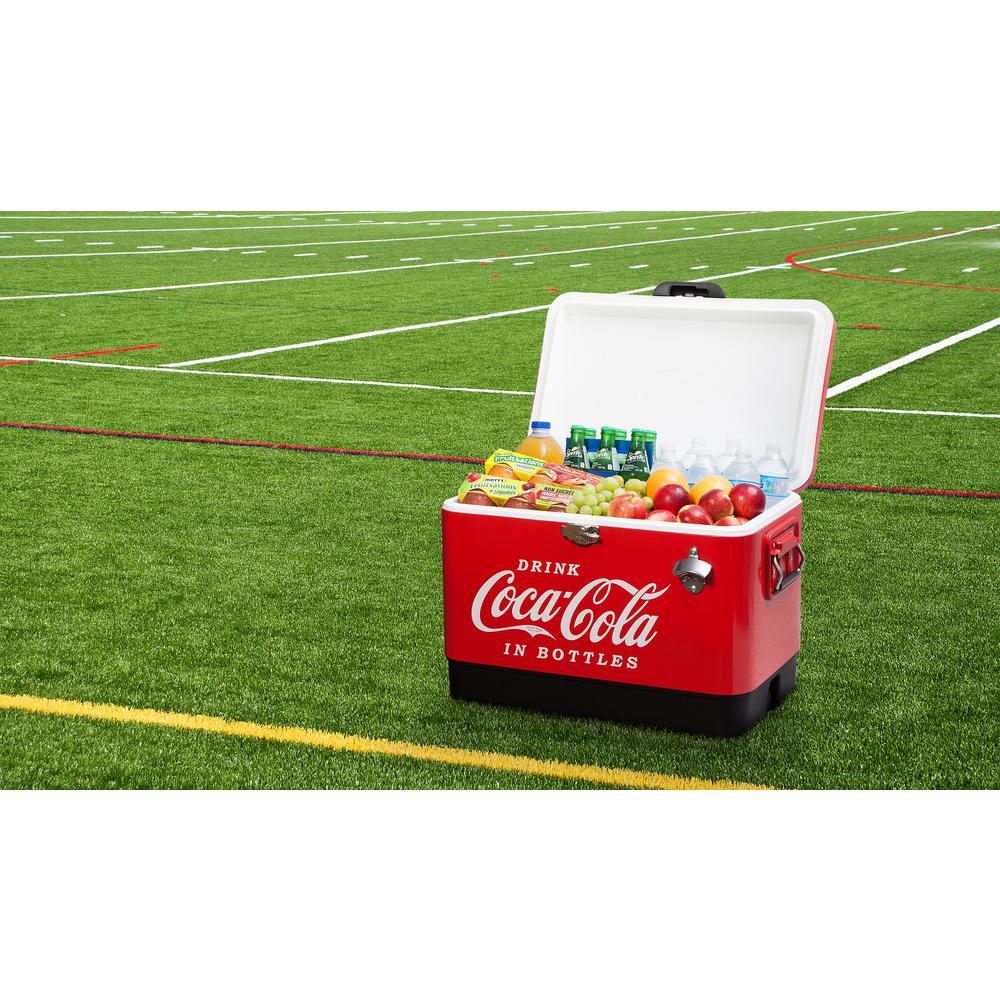 54 Qt.  Steel Coca-Cola Ice Chest Cooler