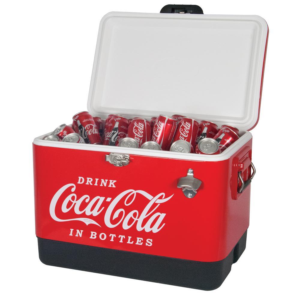 54 Qt.  Steel Coca-Cola Ice Chest Cooler