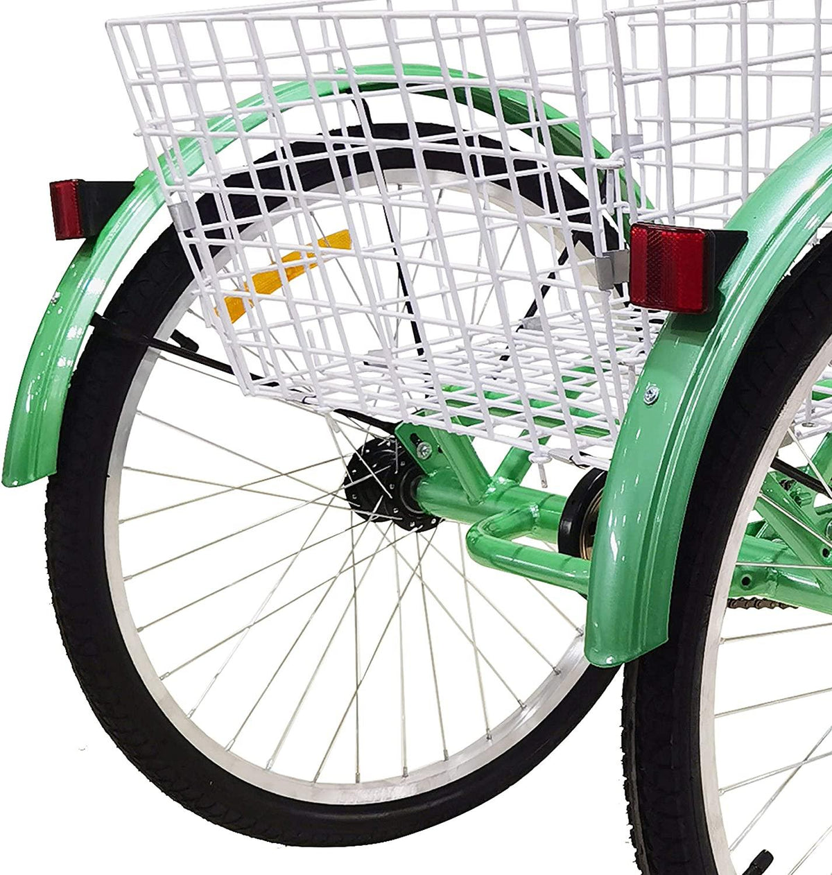 Adult Tricycle Single Speed,Three-Wheeled Cruise Trike with Front &amp; Rear Baskets for Recreation, Shopping, Picnics Exercise,Men's Women's Tricycles