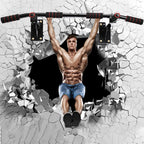 Pull-Up Bar Wall-Mounted 6 Grip Handles Pull-Up Bar for Countless Pull-Up Exercises