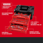 230 Pcs Mechanics Tool Set, Socket Wrench Set, Car Tool Kit with VERSASTACK Toolbox, SAE and Metric,1/4 in, 3/8 in, and 1/2 Drive, Short and Long Arm Hex Keys (CMMT45306)