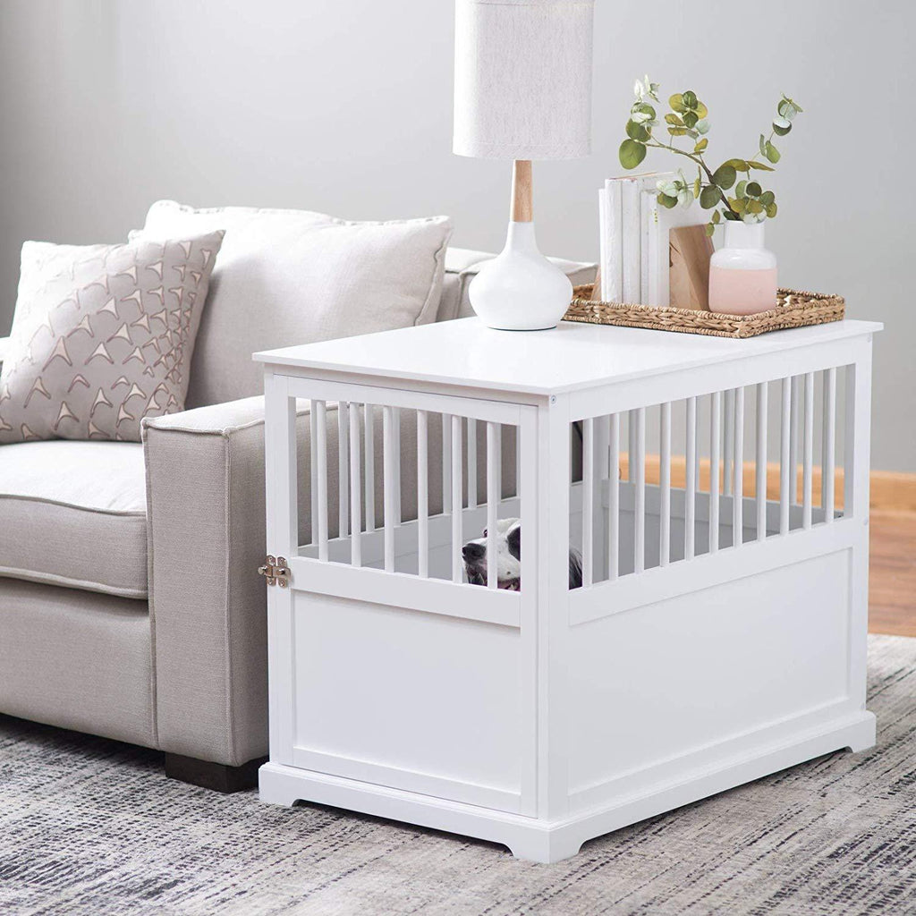 Home Improvements White Dog Pen Indoor Crate CaEnd Table Wooden Kennel Side Nightstand Pet Wood