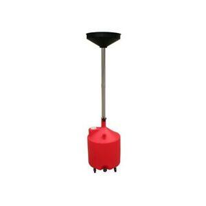 18 Gallon Portable Plastic Oil Drain with Adjustable Funnel Height and Drain Spi