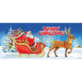 7 ft. x 16 ft. Santa's Sleigh Ride-Christmas Garage Door Decor Mural for Double Car Garage