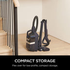 Shark CZ351 Pet Canister Vacuum, Bagless, Corded with Self-Cleaning Brushroll &amp; PowerFins, Navy &amp; Silver