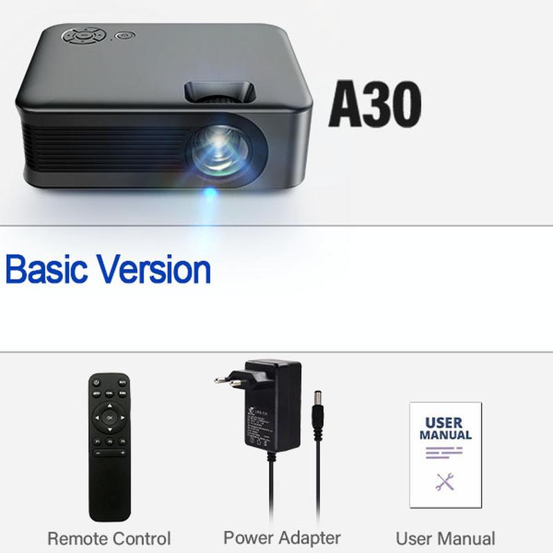aun mini projector smart tv wifi portable home theater cinema battery sync phone