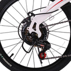 SUNYUAN 20'' Folding City Bike, Travel Bike 7-Speed Folding Mountain Bike Off-Road Students Adult Men and Women Race Bike, Foldable Compact Bicycle