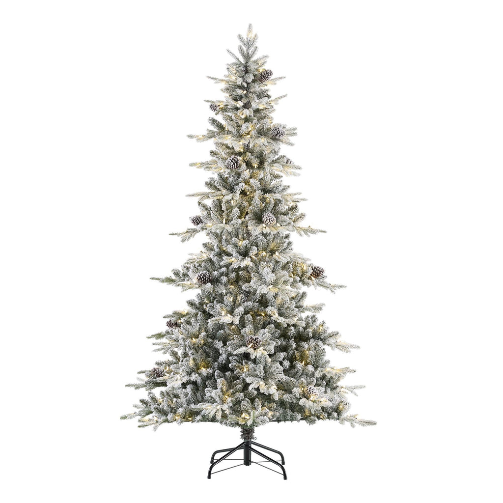 Holiday Time 7.5-Foot Pre-Lit Artificial Flocked Sierra Christmas Tree